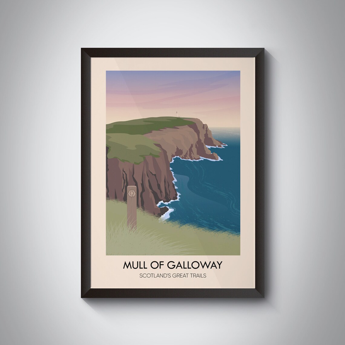 Mull Of Galloway Vintage Travel Poster, Dumfries & Galloway