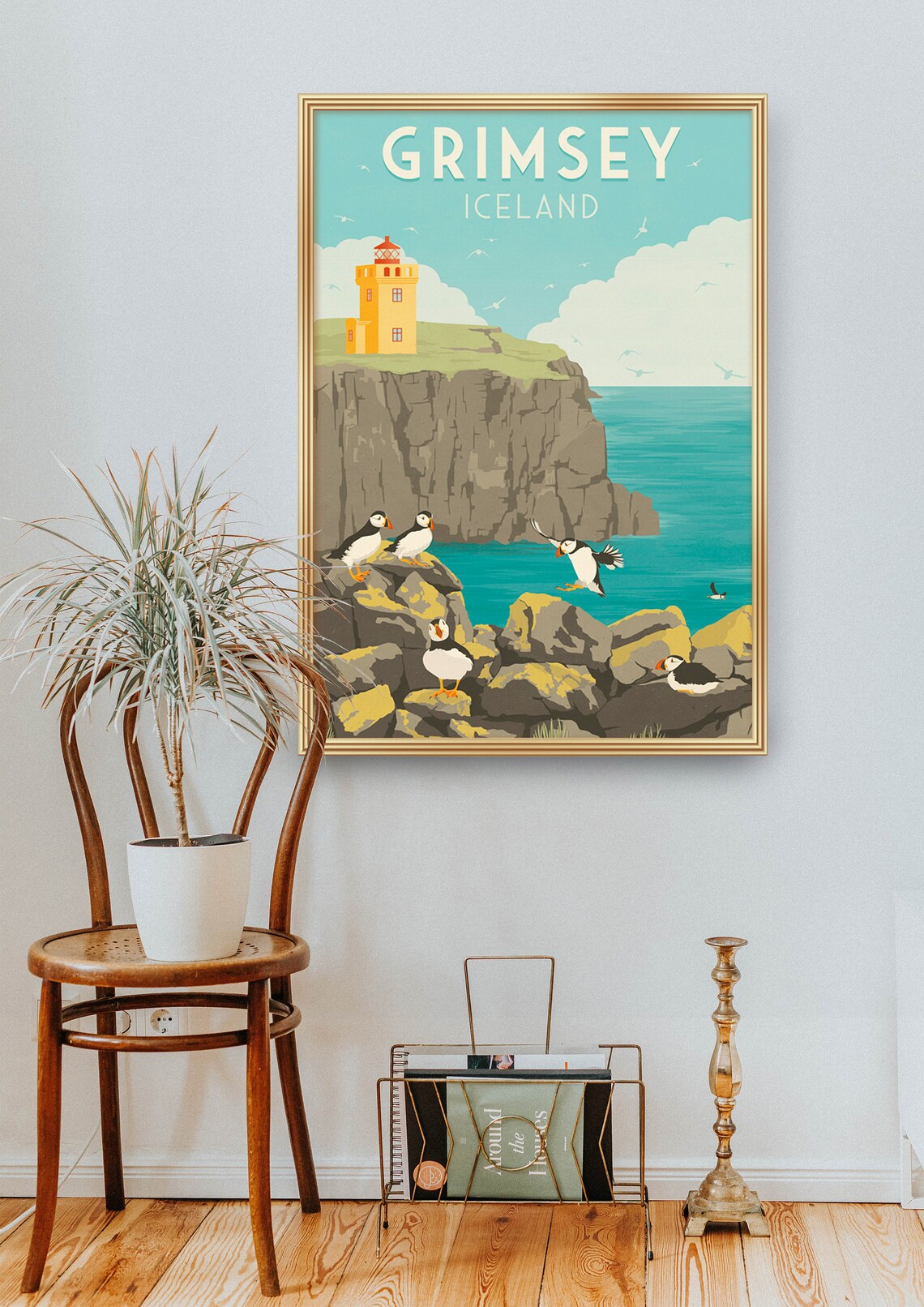 Grimsey Iceland Travel Poster, Arctic Circle Nature - Image 4