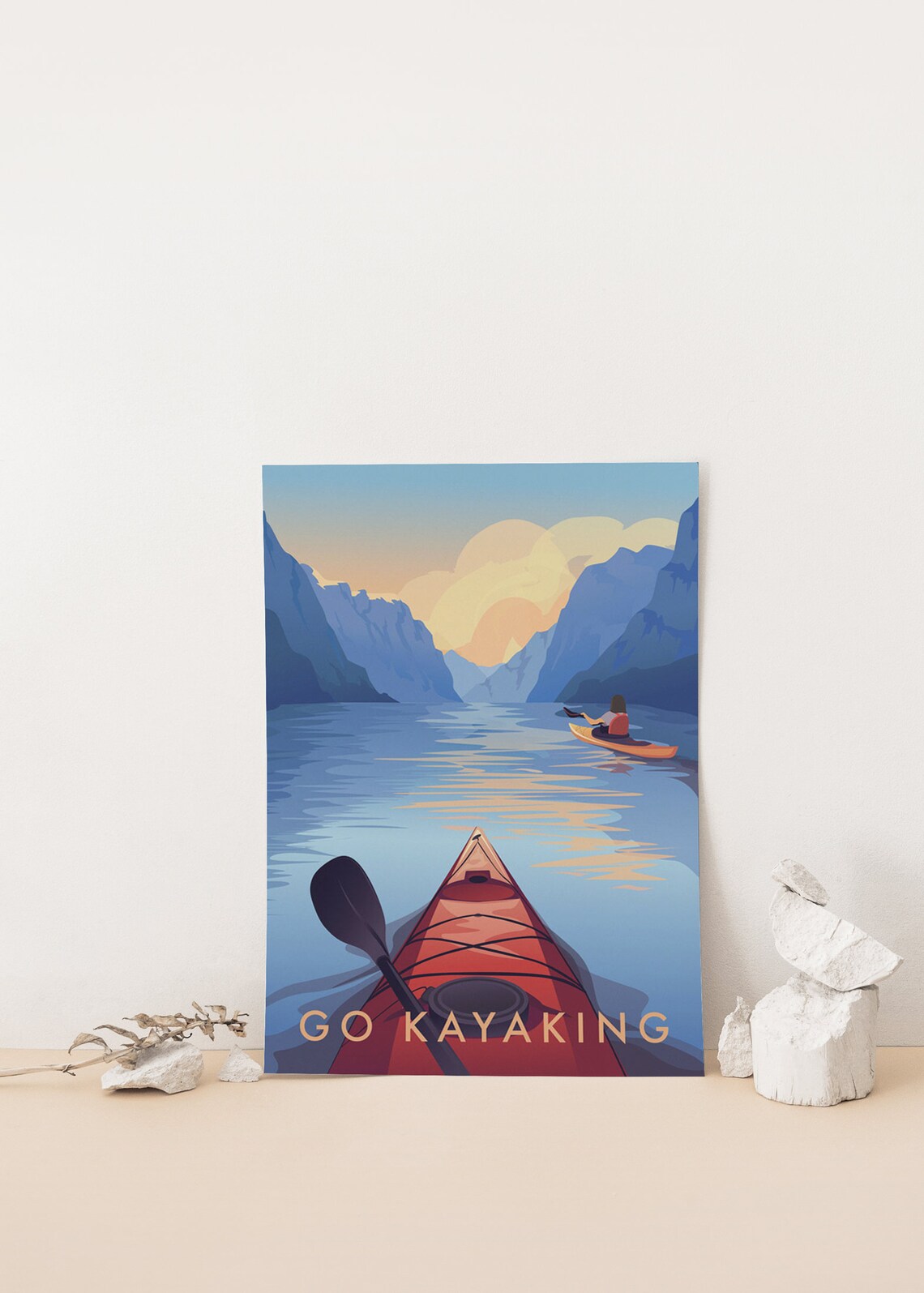 Go Kayaking Travel Poster, National Park Adventure - Image 4