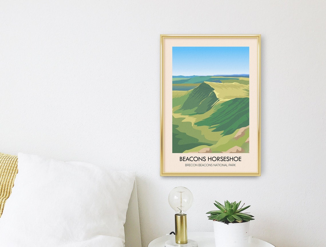 Beacons Horseshoe Brecon Beacons Ridges Welsh National Park Poster - Image 3