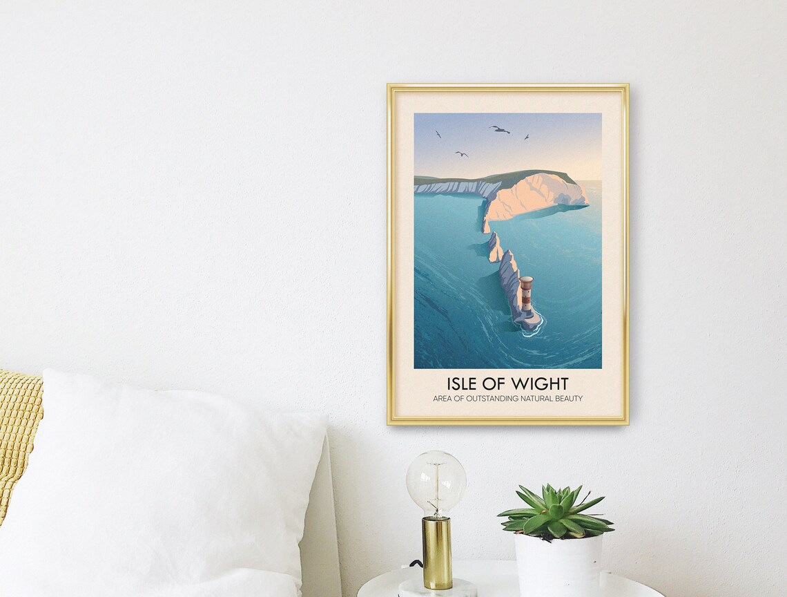 Isle Of Wight AONB Vintage Travel Poster - Image 3