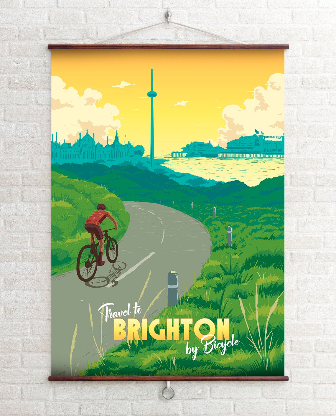 Brighton Cycling Poster, London to Brighton Route - Image 4