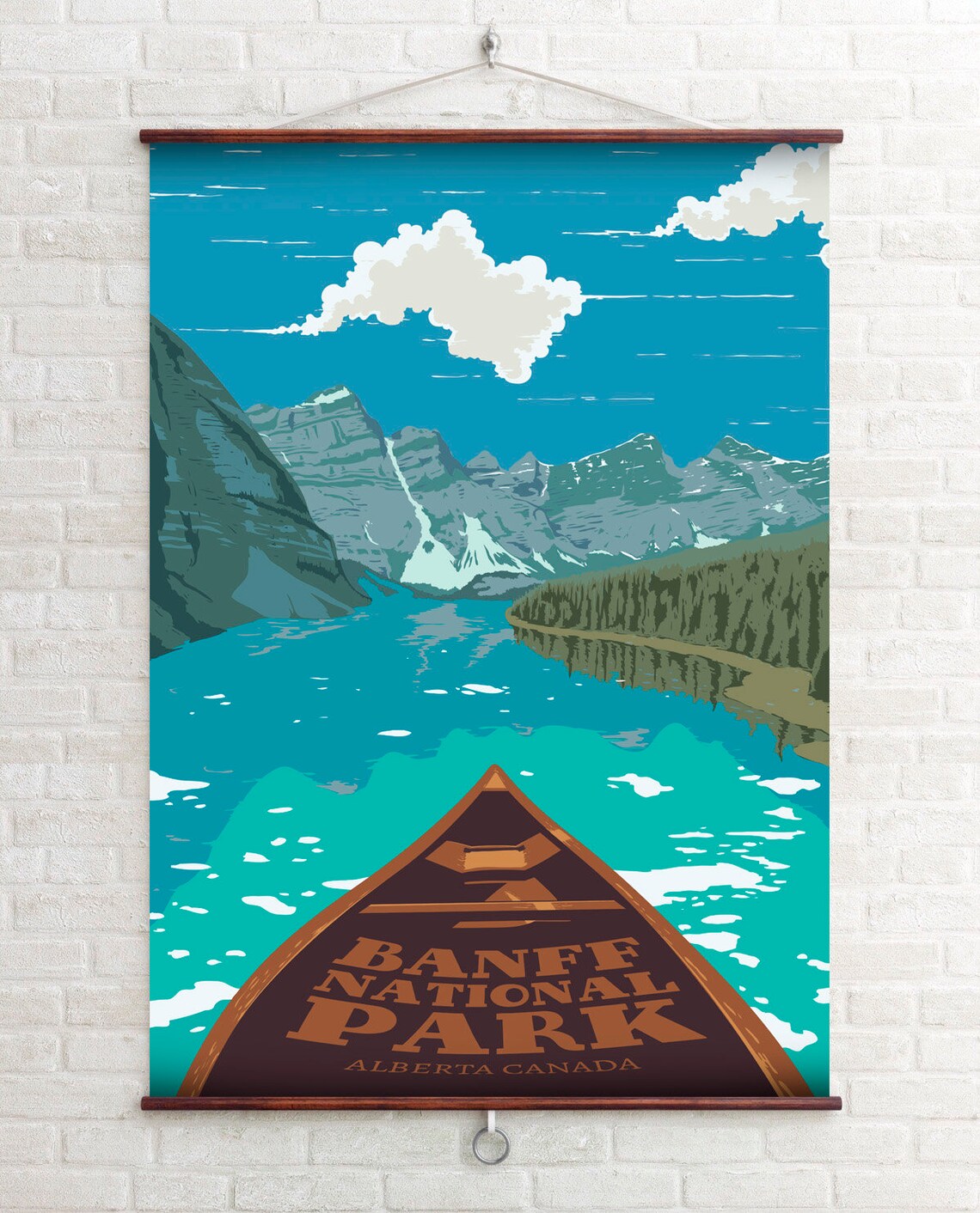 Banff National Park Vintage Travel Poster, Alberta - Image 3