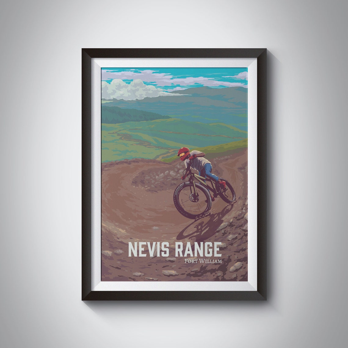 Nevis Range Fort William Scotland Mountain Biking Berm MTB Poster