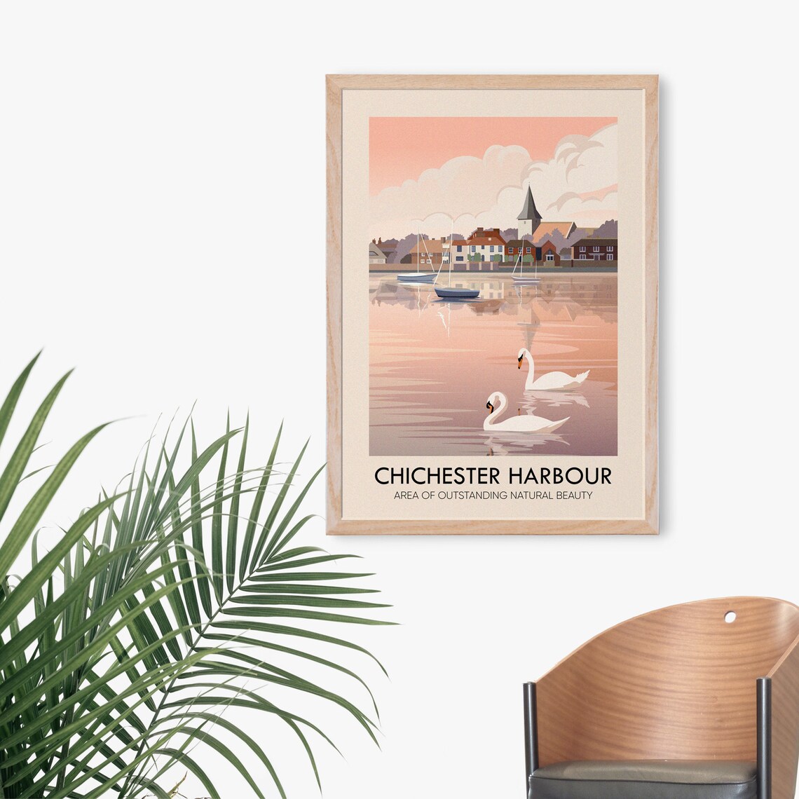 Chichester Harbour AONB Vintage Travel Poster - Image 3