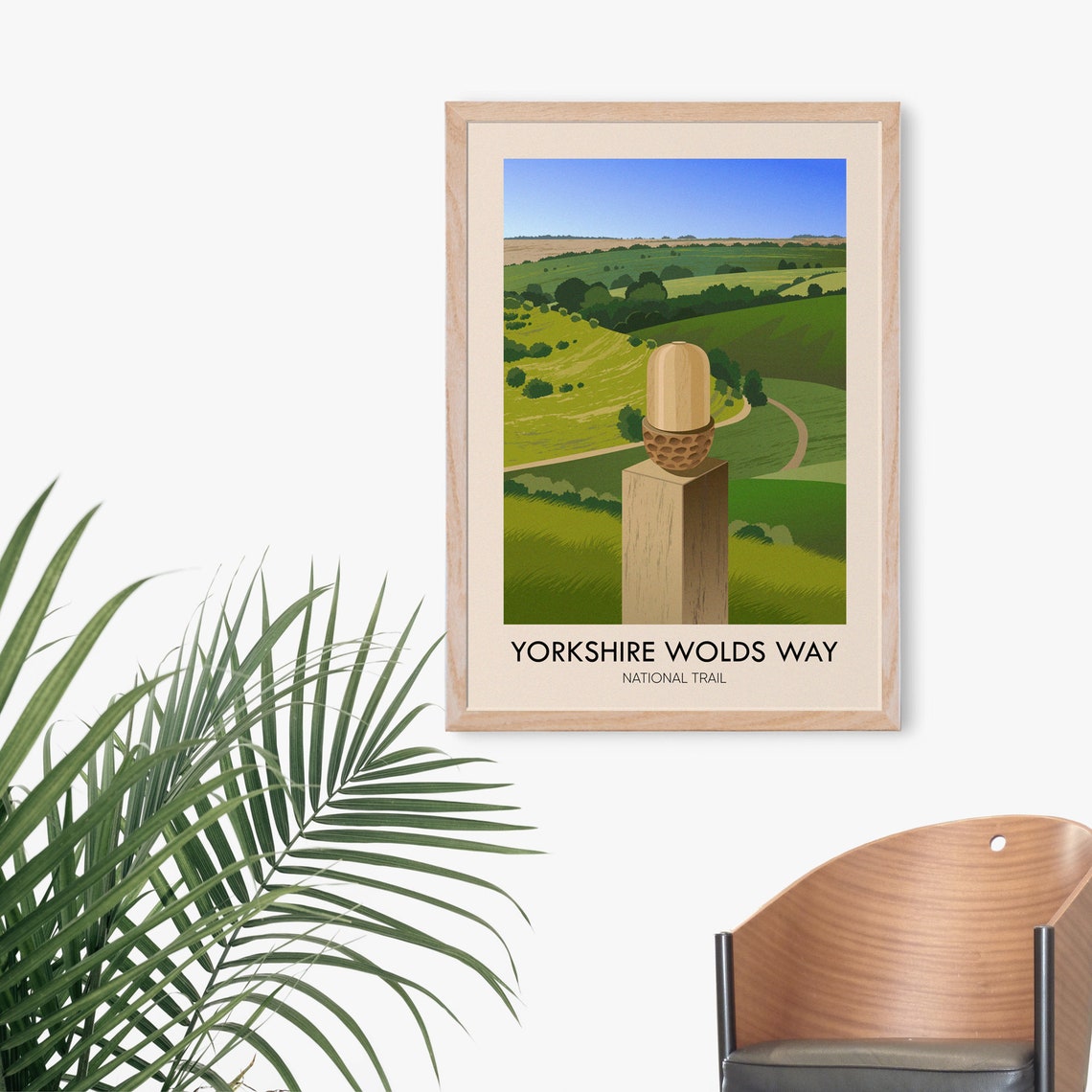 Yorkshire Wolds Way National Trail Rolling Hills Travel Poster - Image 2