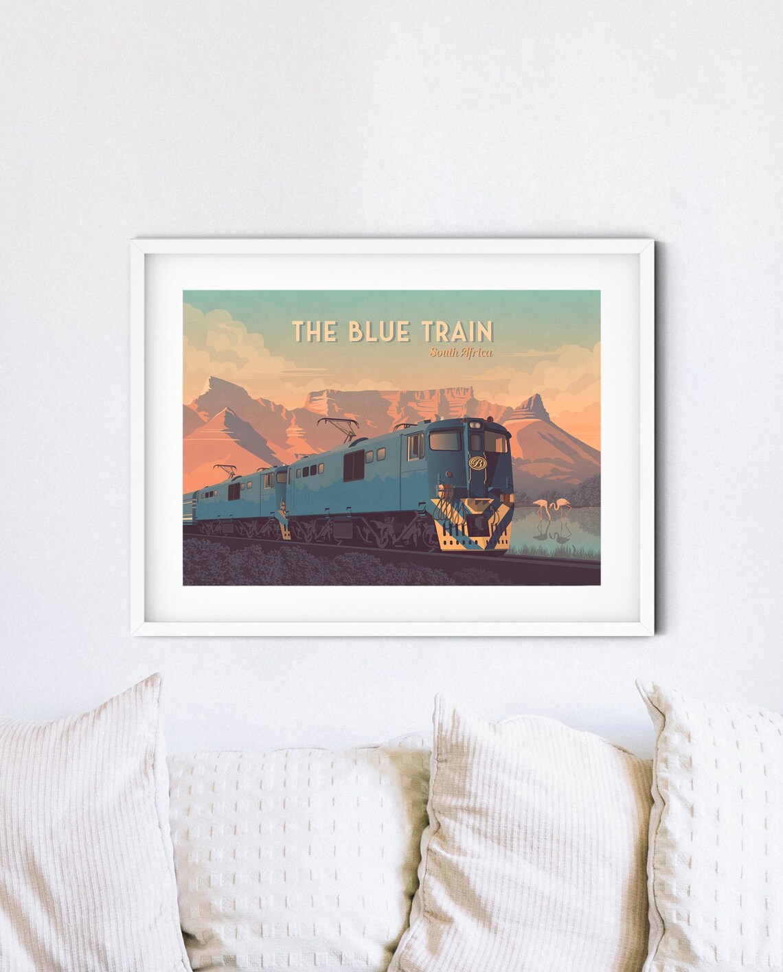 The Blue Train South Africa Travel Poster Pretoria Cape Town Travel Print Kruger National Park Rovos Rail Orient Express Railway Art - Image 4