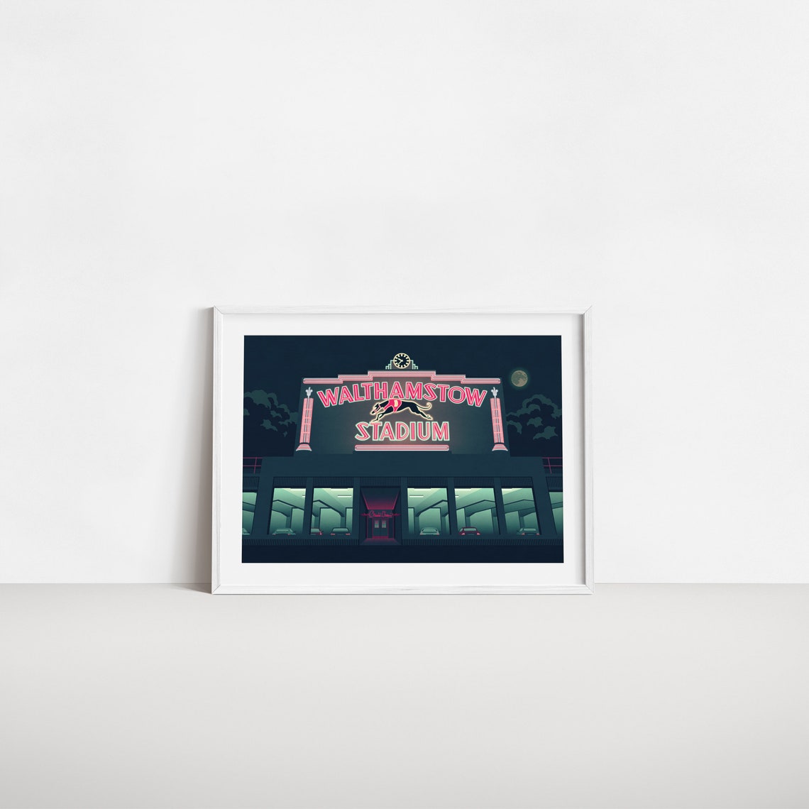 Walthamstow Stadium Neon Night Greyhound Racing London Poster - Image 2