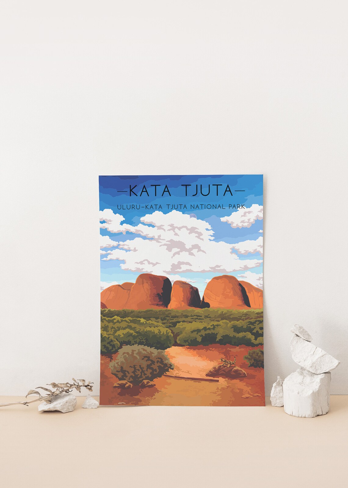 Kata Tjuta Australia Travel Poster, National Park Art - Image 4