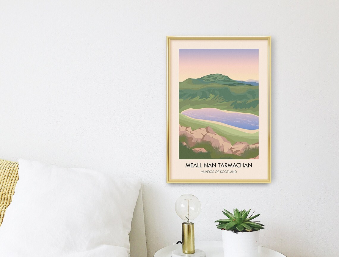 Meall Nan Tarmachan Munros Of Scotland Travel Poster Scottish Highlands Ben Lawers Hiking Mountain Climbing Munro Bagging Art Print - Image 3