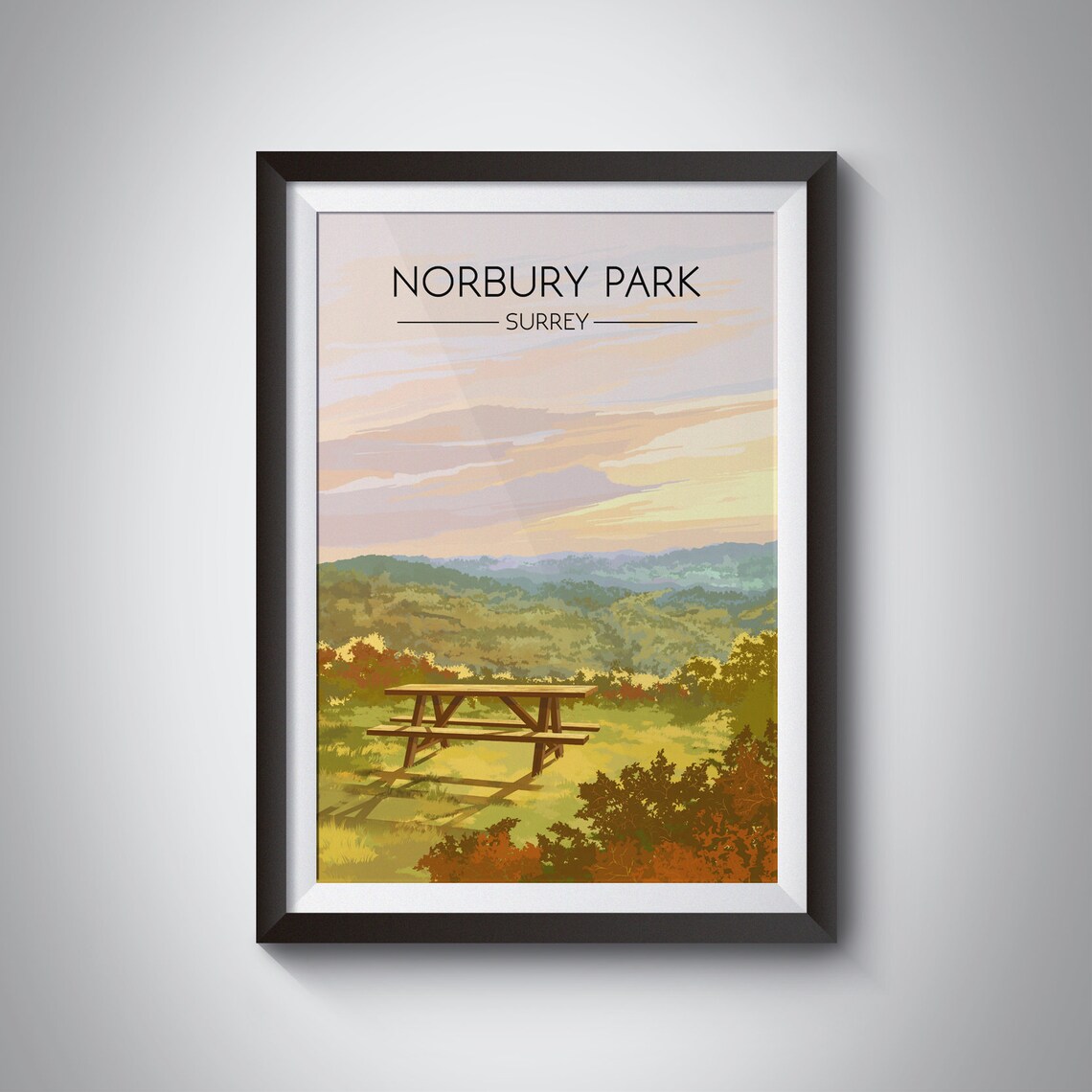 Norbury Park Surrey Vintage Travel Poster Art Print