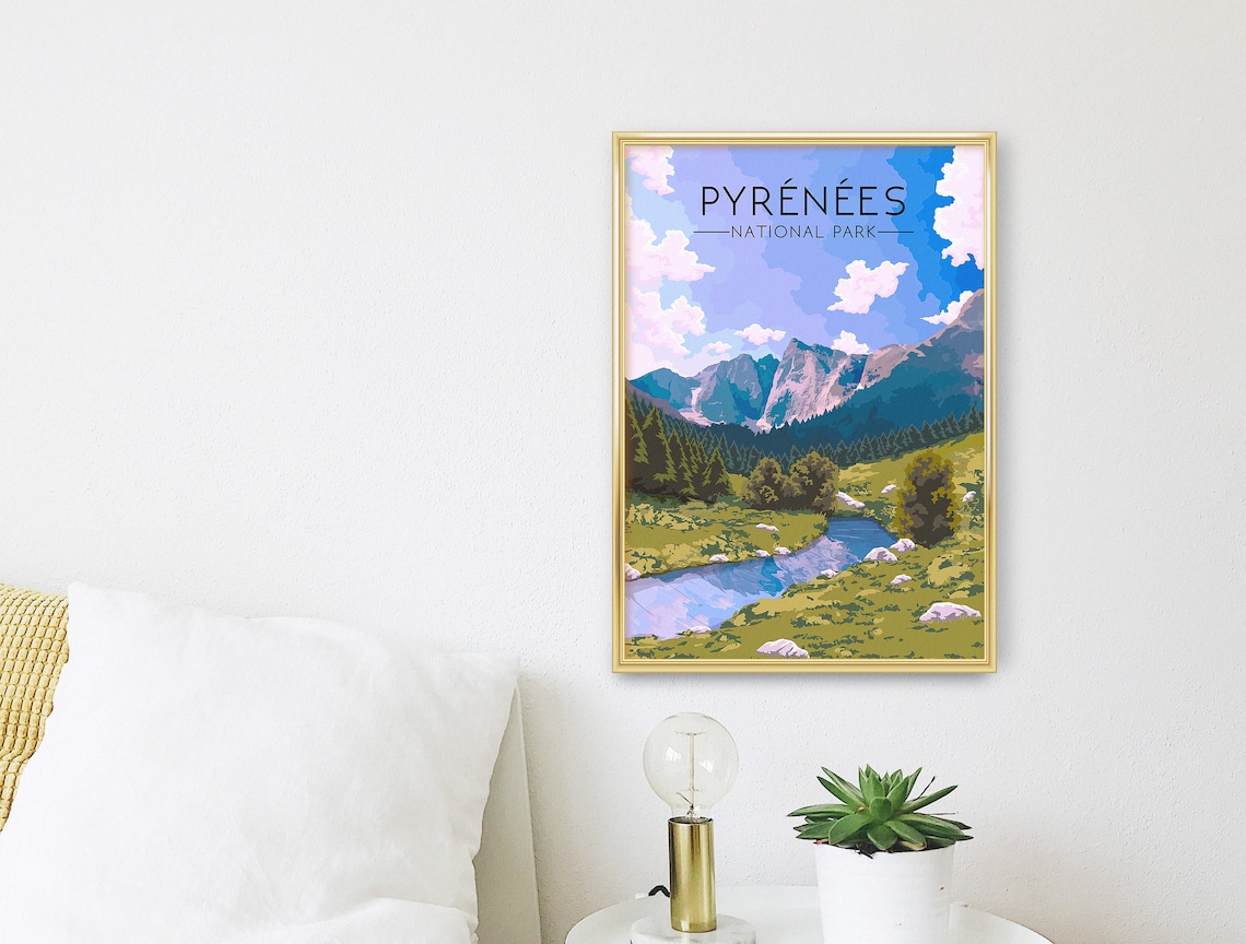 Pyrenees National Park Vintage Travel Poster - Image 3