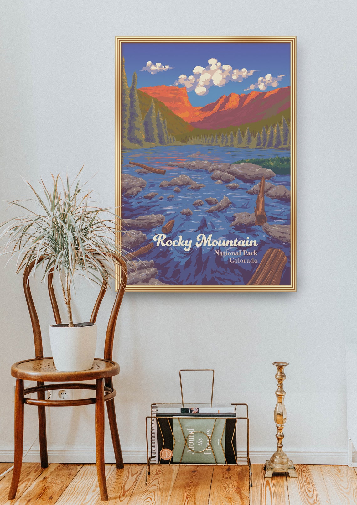 Rocky Mountain National Park Colorado Alpine River Rapids Poster - Image 2
