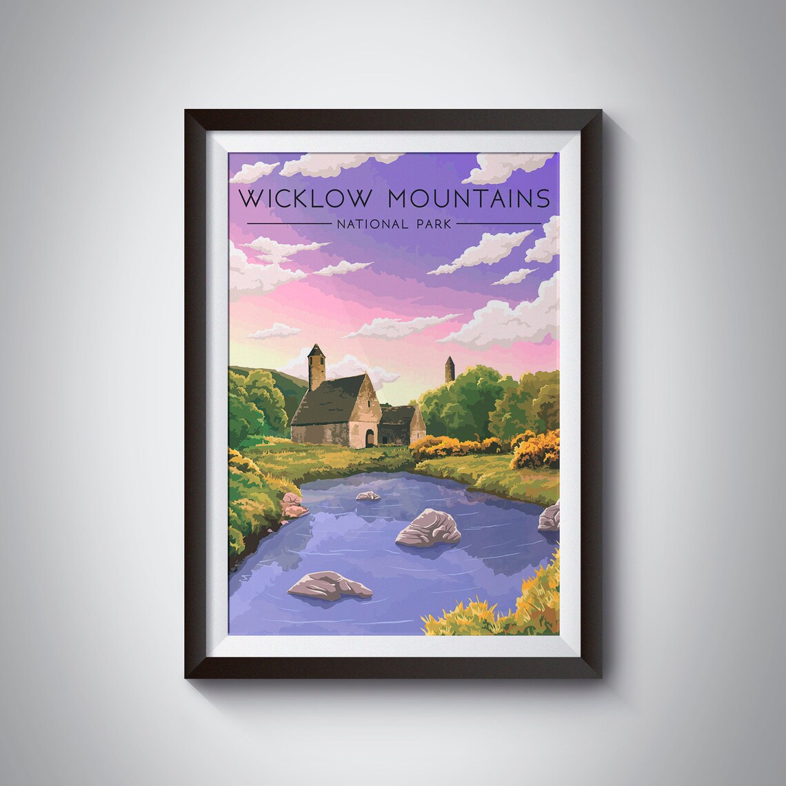 Wicklow Mountains National Park Travel Poster Print