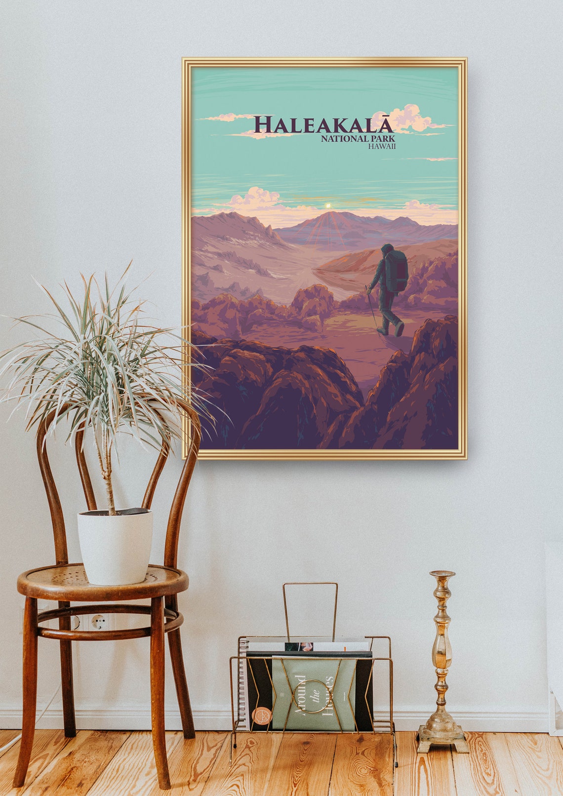 Haleakal National Park Hawaii Usa Travel Print Maui Island Hawaii Volcanoes National Park Mauna Loa Kilauea Retro Wall Art Gift - Image 2