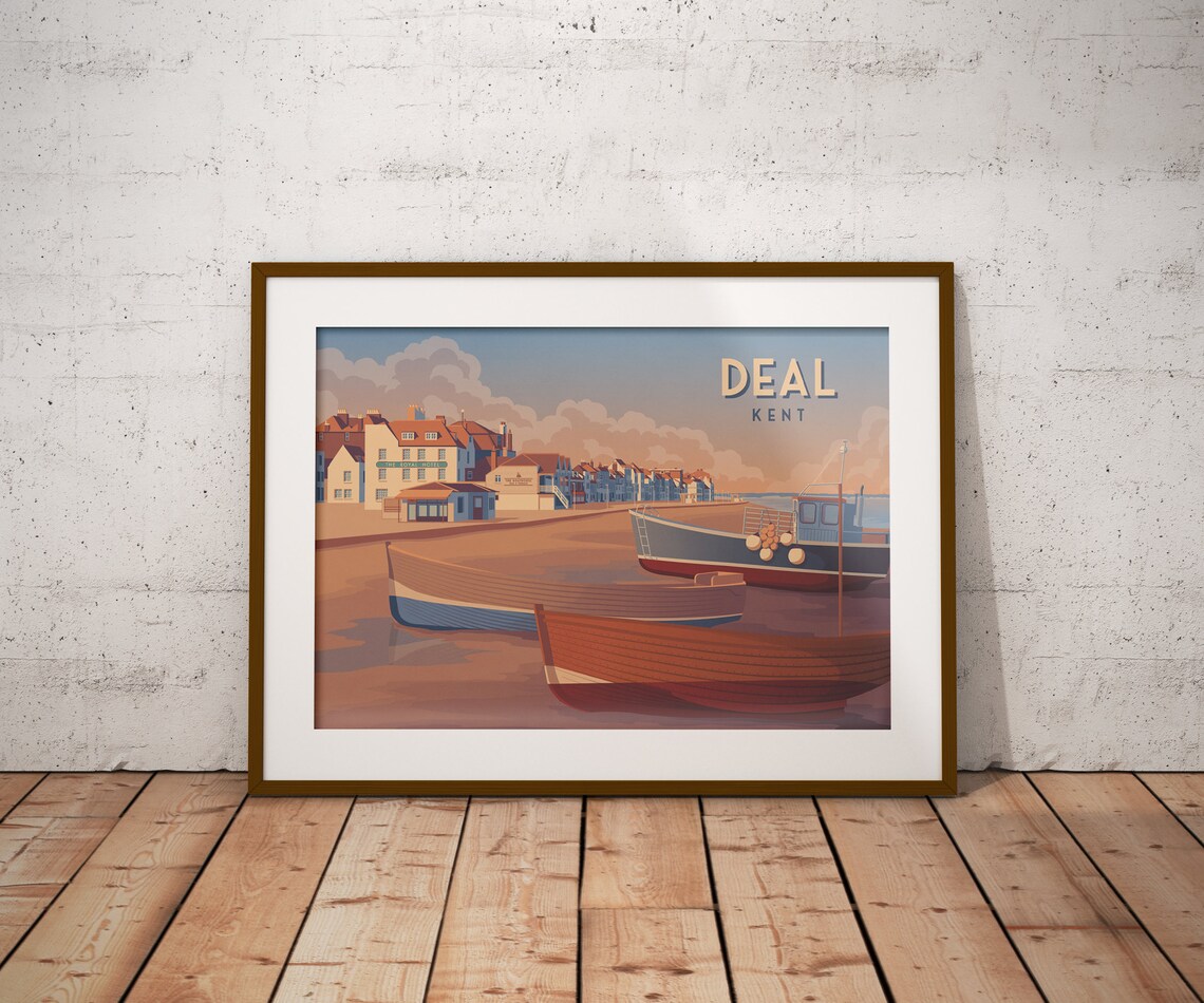 Deal Kent Coast Vintage Travel Poster, Travel Poster - Image 4