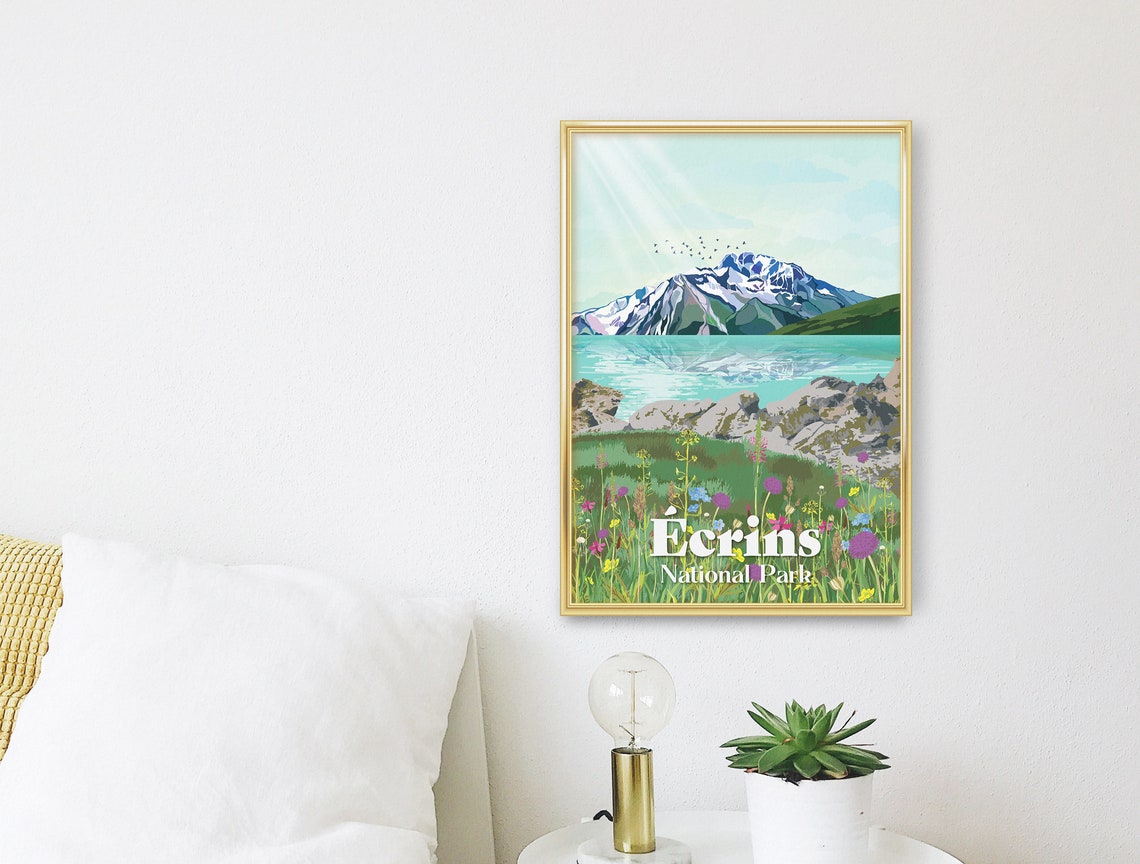 Ecrins National Park Poster France Travel Print Southern French Alps Dauphin Alps Europe Wall Art Gift Mountains Isre Hautes Alpes - Image 3