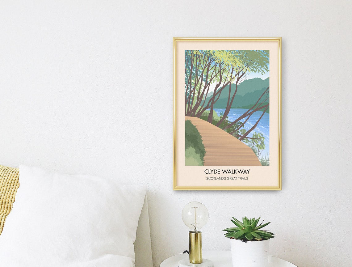 Clyde Walkway Scotland River Boardwalk Trees Trail Nature Poster - Image 3