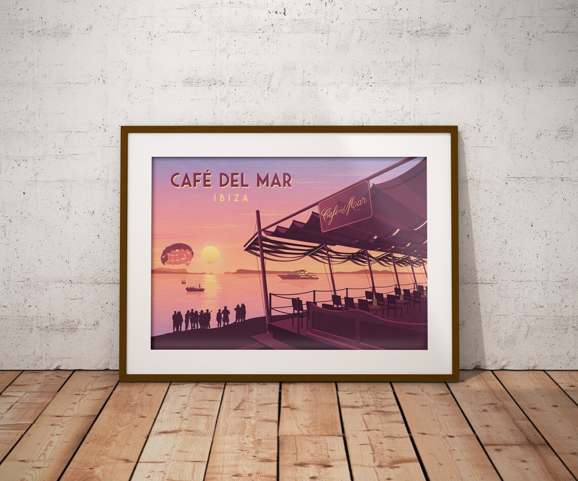 Cafe Del Mar Ibiza Spain Sunset Travel Poster - Image 4