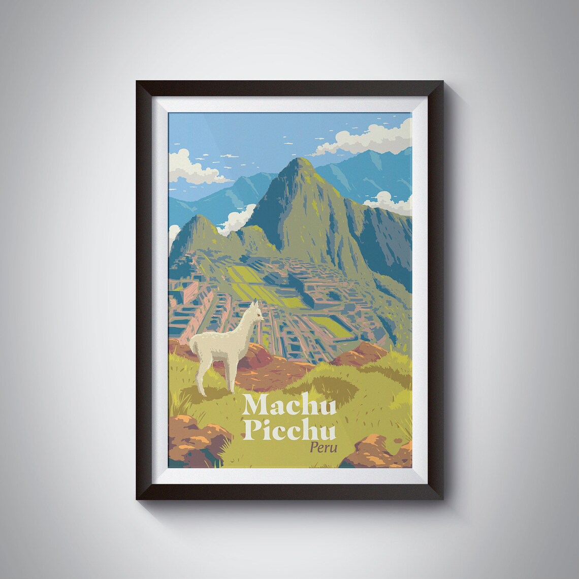 Machu Picchu Peru National Park Travel Poster