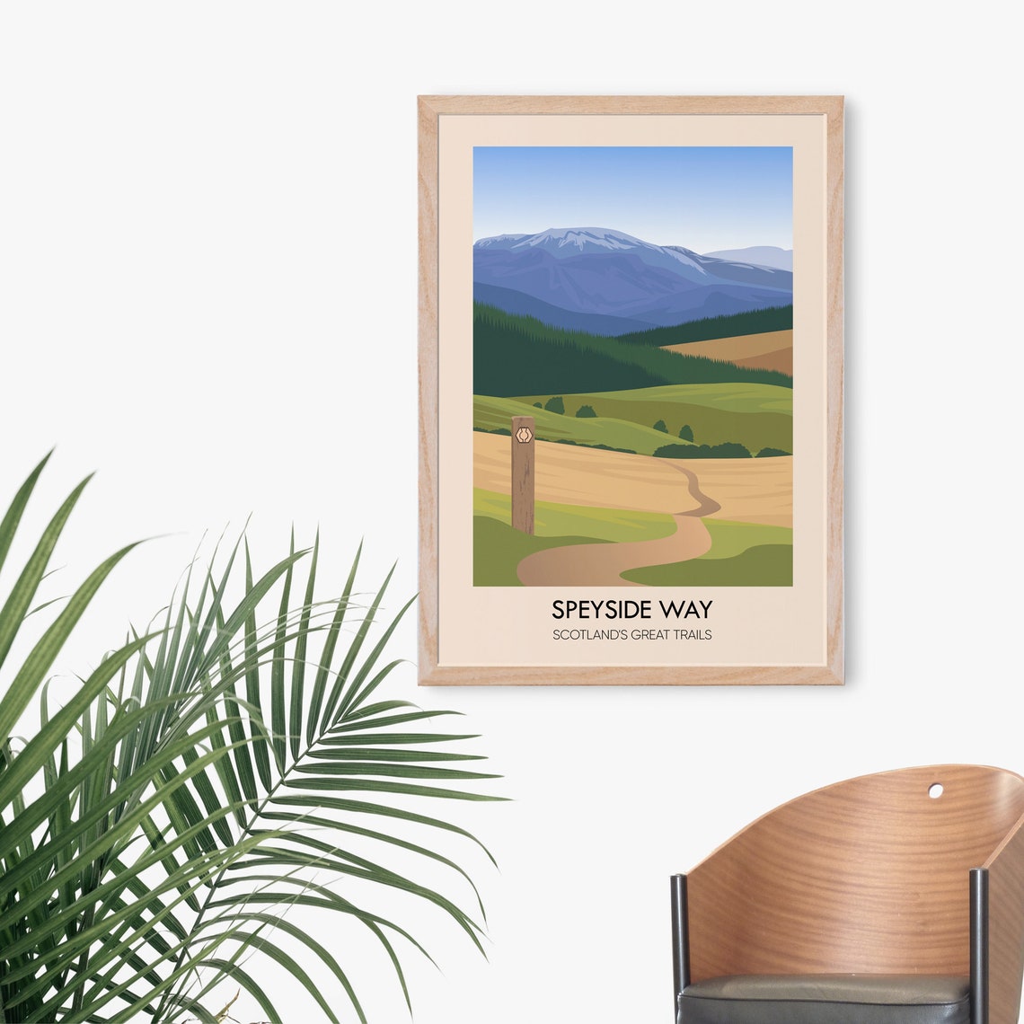 Speyside Way Scotland Hiking Trail Mountain Valley Travel Poster - Image 3