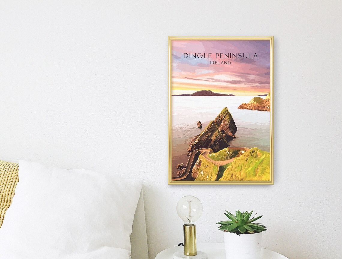 Dingle Peninsula Ireland Travel Poster, County Kerry - Image 3