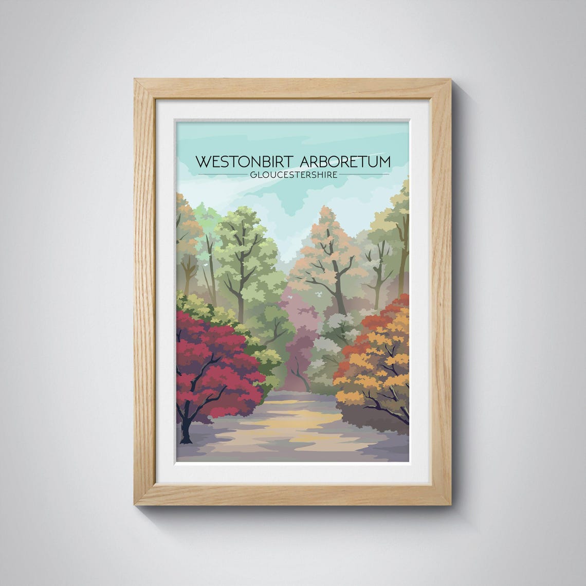 Westonbirt Arboretum Poster The National Arboretum Gloucestershire English Countryside Art Tetbury Travel Print Cotswolds Wall Art - Image 3