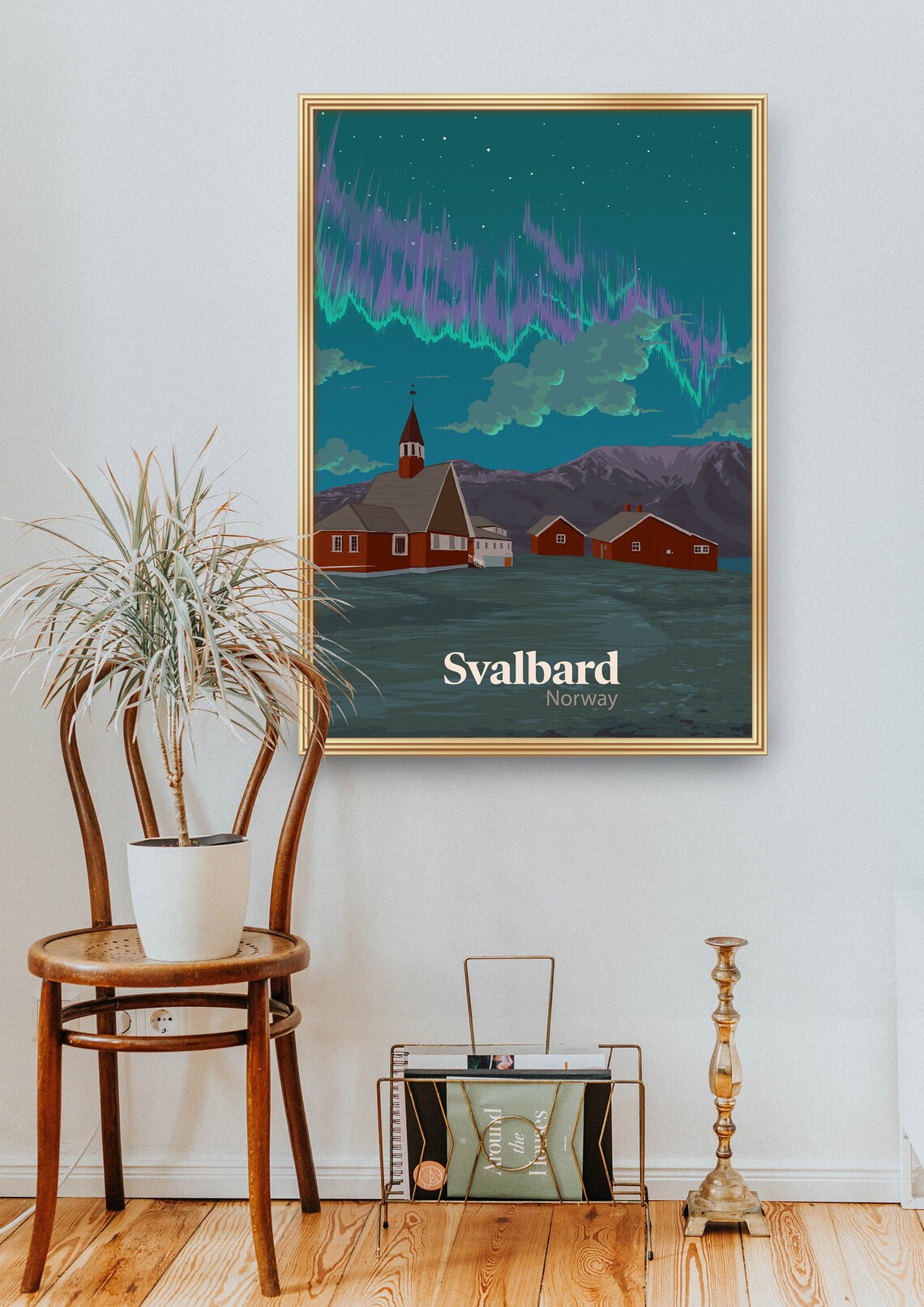 Svalbard Travel Poster, Arctic Circle Scandi Decor - Image 2