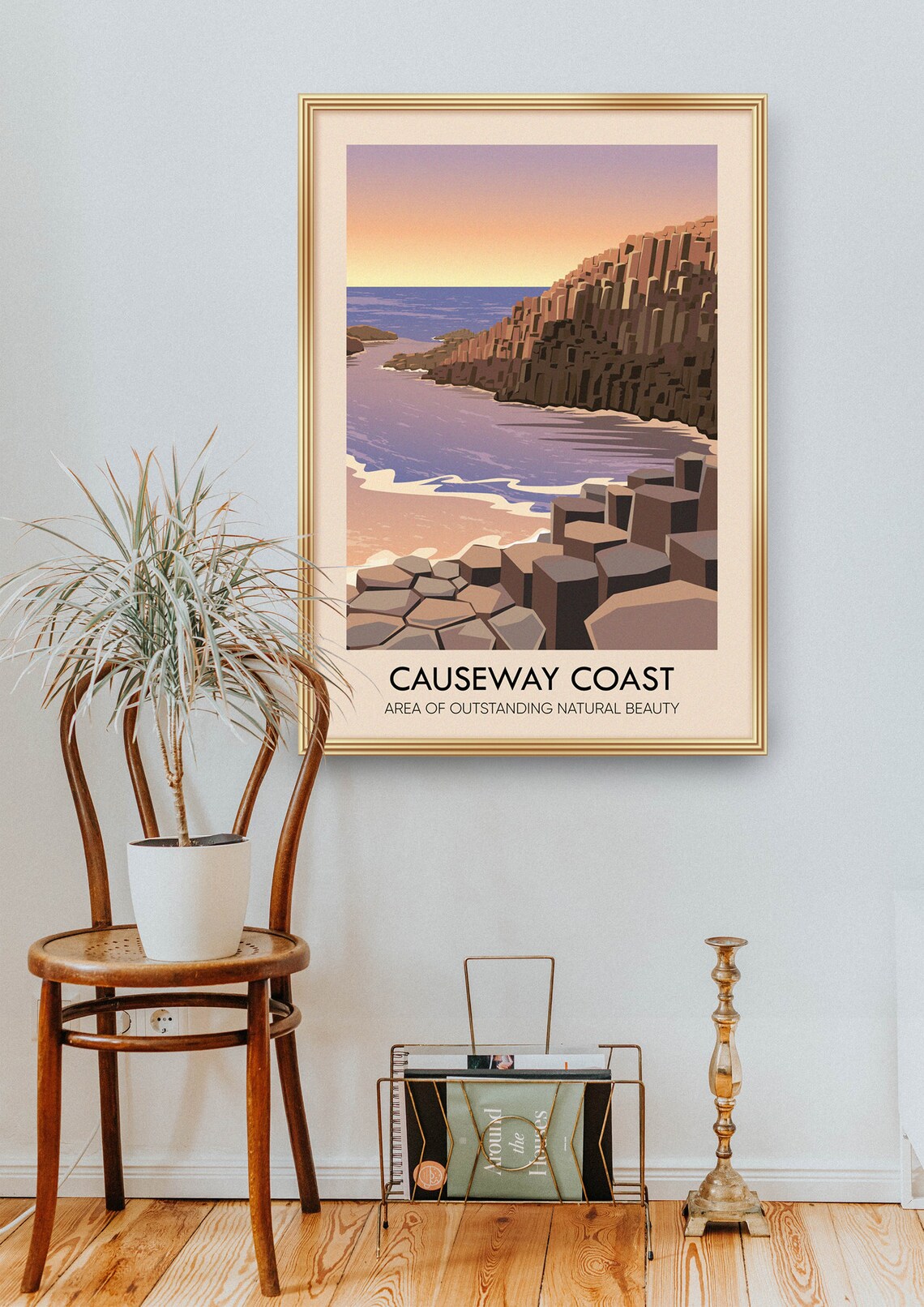Causeway Coast Vintage Travel Poster, County Antrim - Image 2