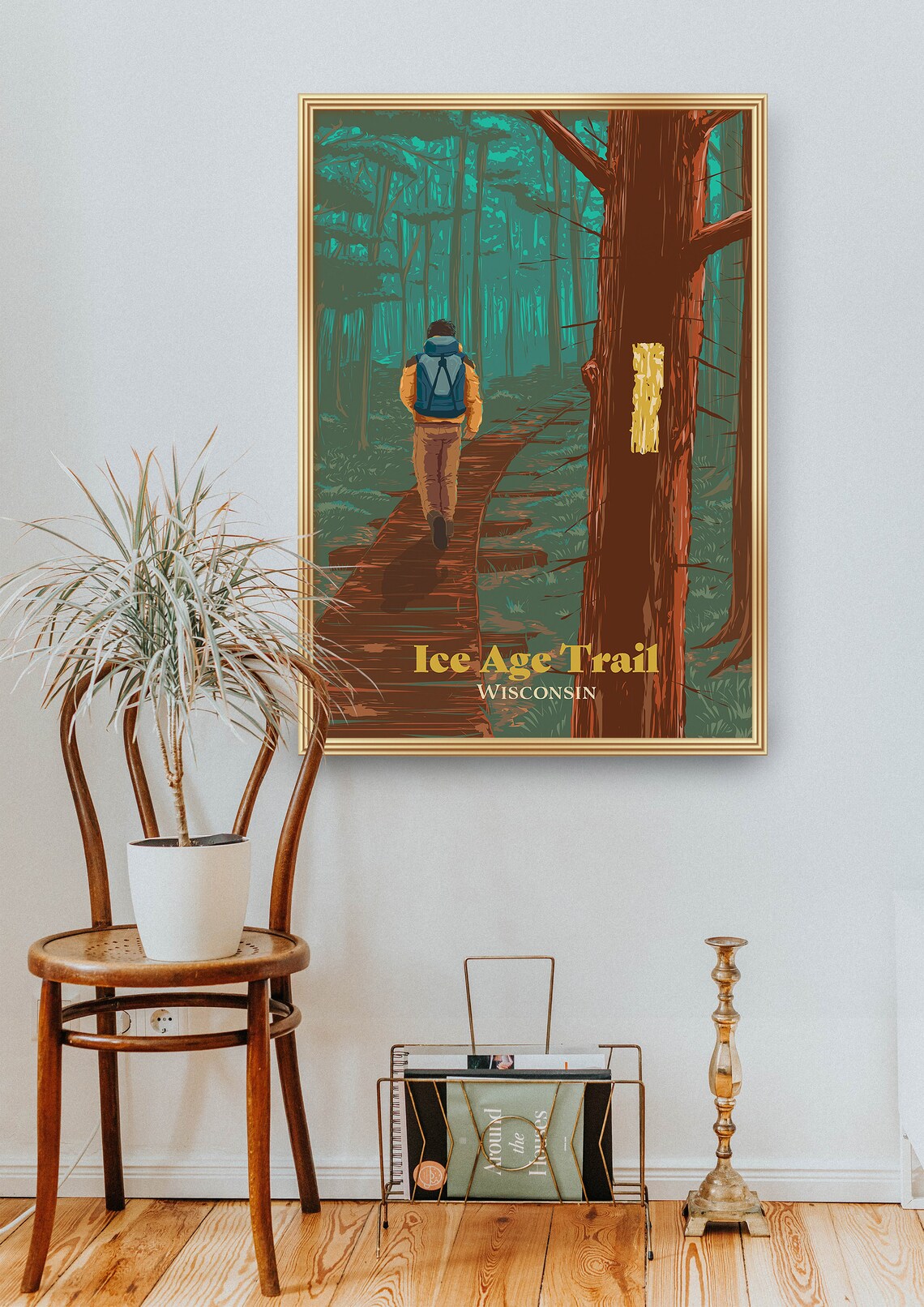 Ice Age Trail Wisconsin Travel Poster, Hiking Adventure - Image 2