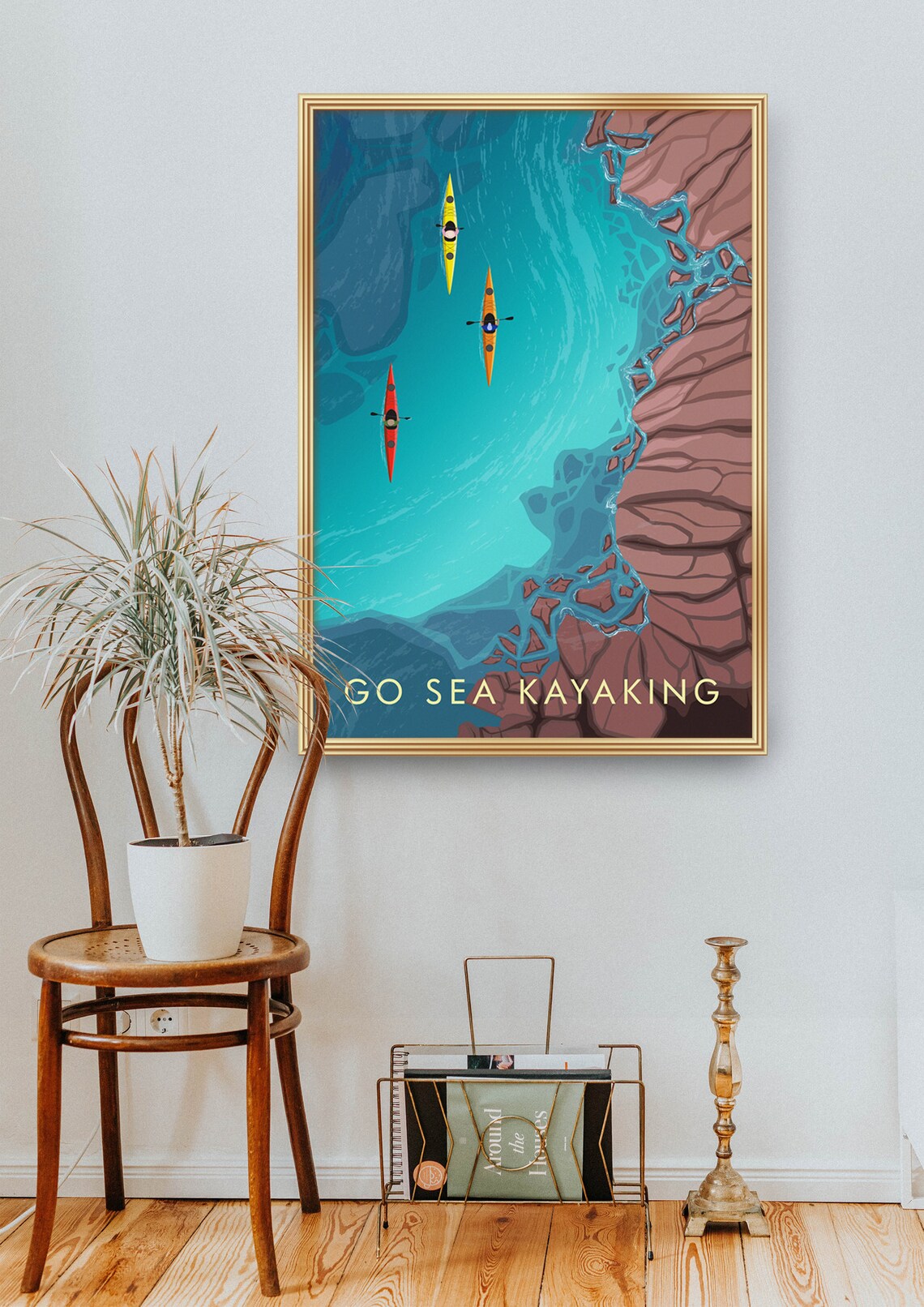 Go Sea Kayaking Travel Poster, Adventure Sports - Image 2