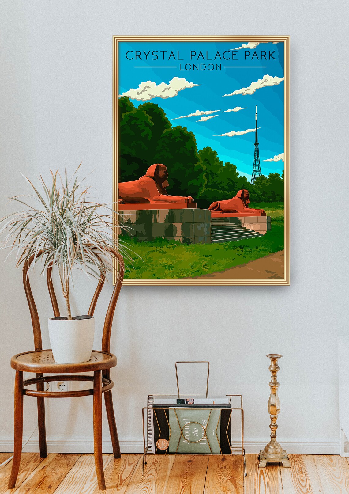 Crystal Palace Park London Travel Poster Art Print - Image 2