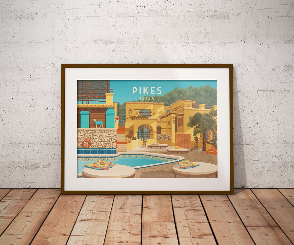 Pikes Ibiza Nightclub Travel Poster, San Antonio - Image 4