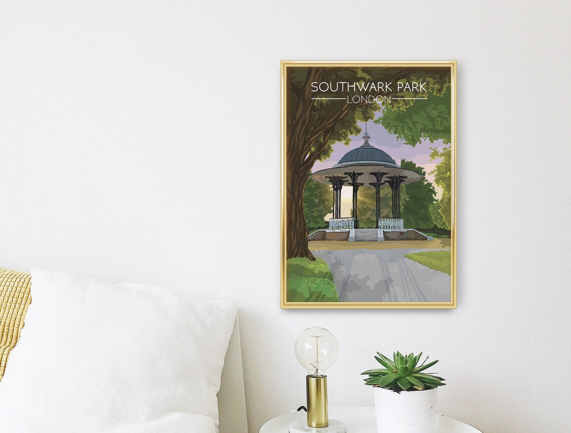 Southwark Park London Travel Poster, Bermondsey - Image 3