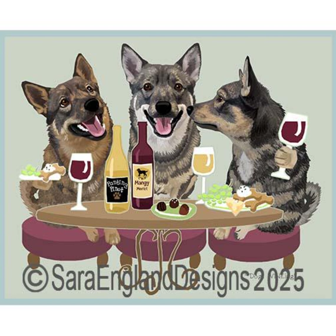 Swedish Vallhund, Wineing Dog Art Print