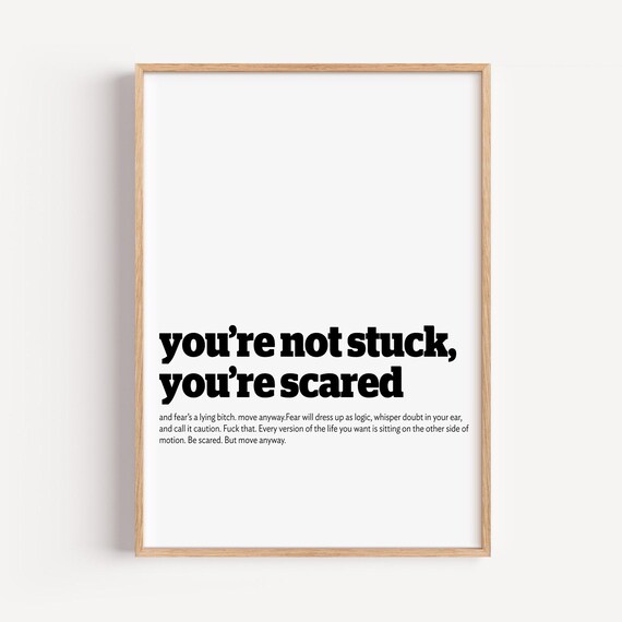 Motivational Profanity Art Print Tough Love Snipzy Style Pdf Bonus File Included