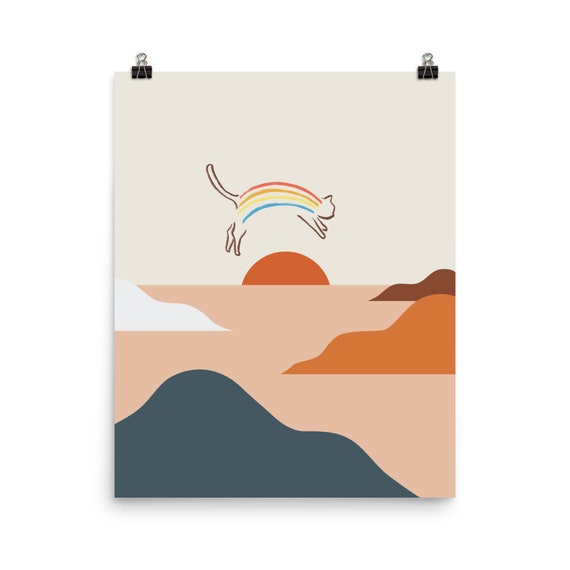 Cat Landscape 31B Art Print