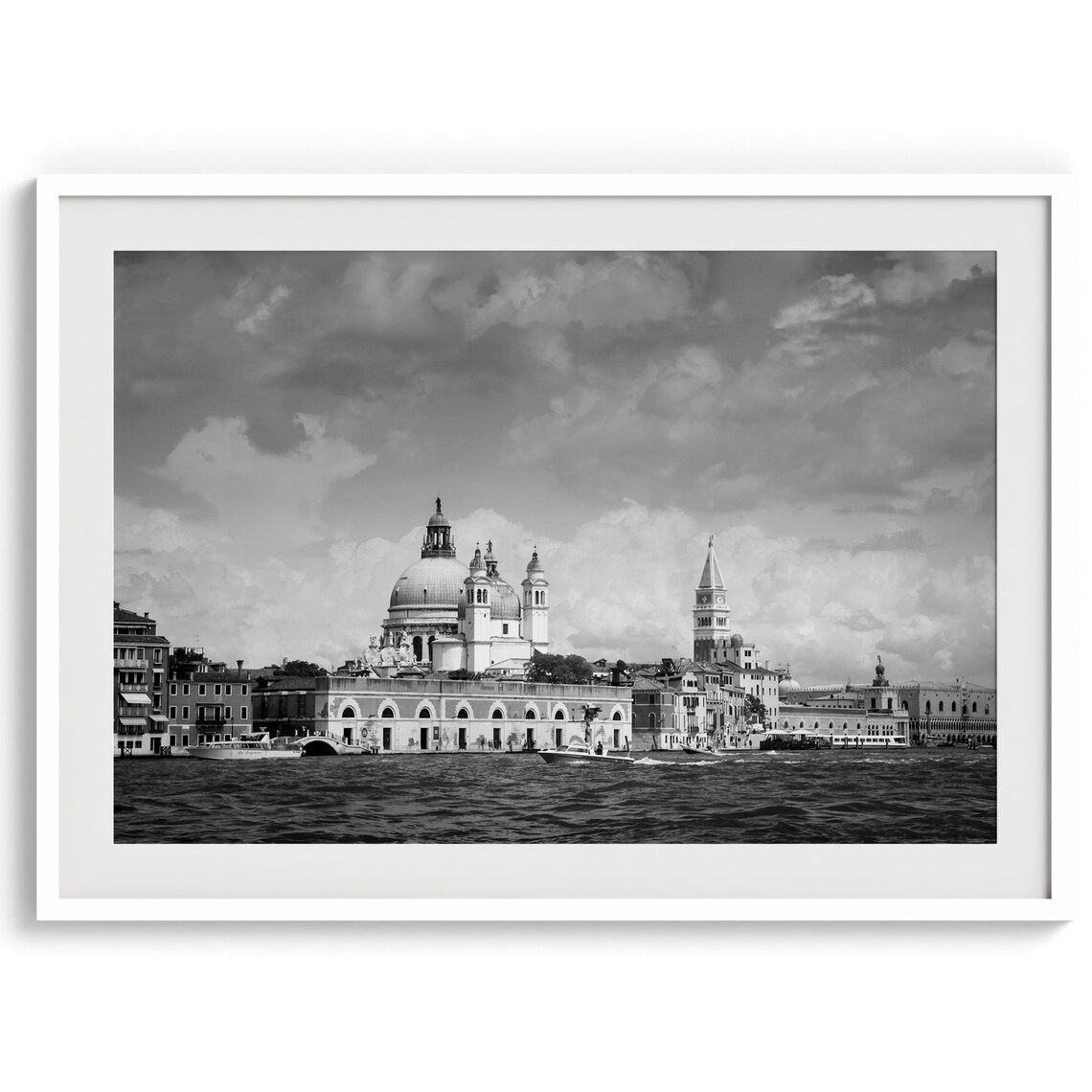 Venice Italy Santa Maria della Salute Black And White Skyline Print - Image 5