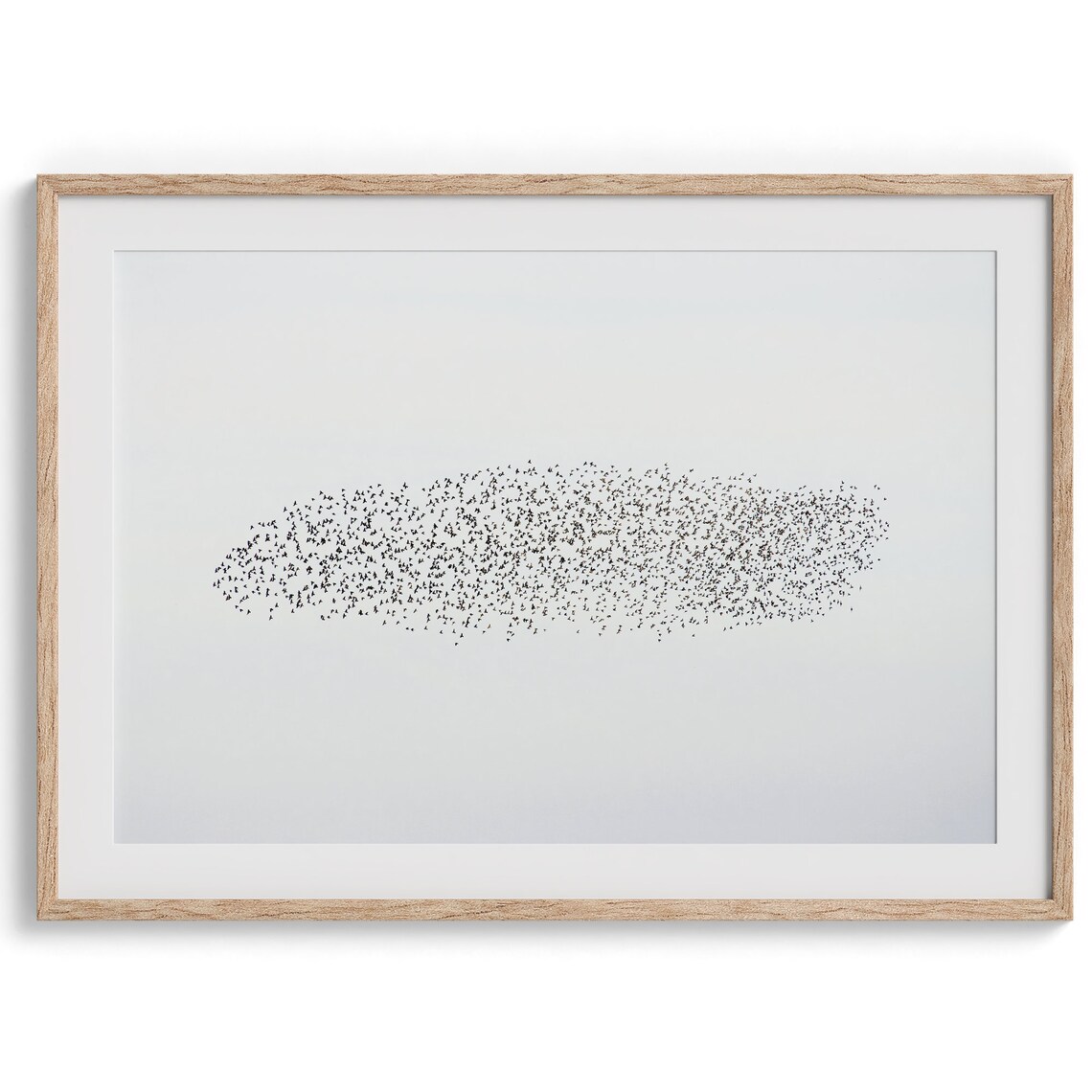 Starling Murmuration Minimalist Wildlife Art Print
