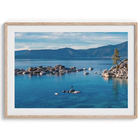 Serene Lake Tahoe Fine Art Print Lake Tahoe Photography Lake Life Wall Art Framed Pacific Northwest Nature Artwork For Home Decor