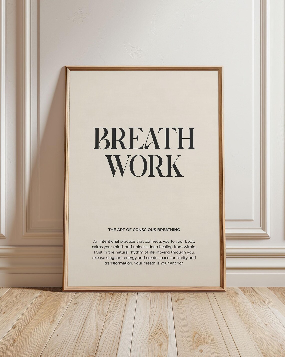 Breathwork Definition Duck, Minimalist Typography Art Print