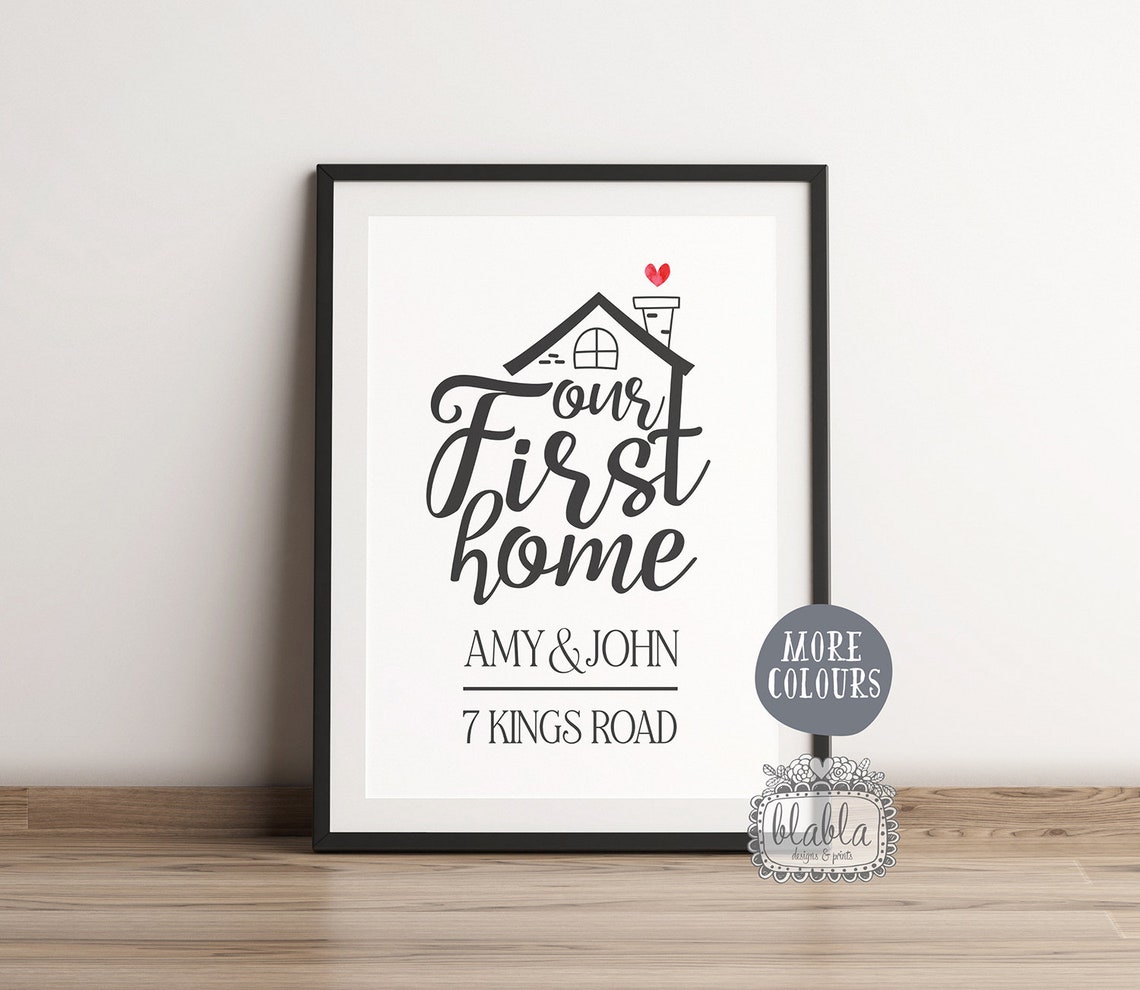 Personalised First House Gift Our First Home Print New Home Gift First House Gift First House Wall Art - Image 2