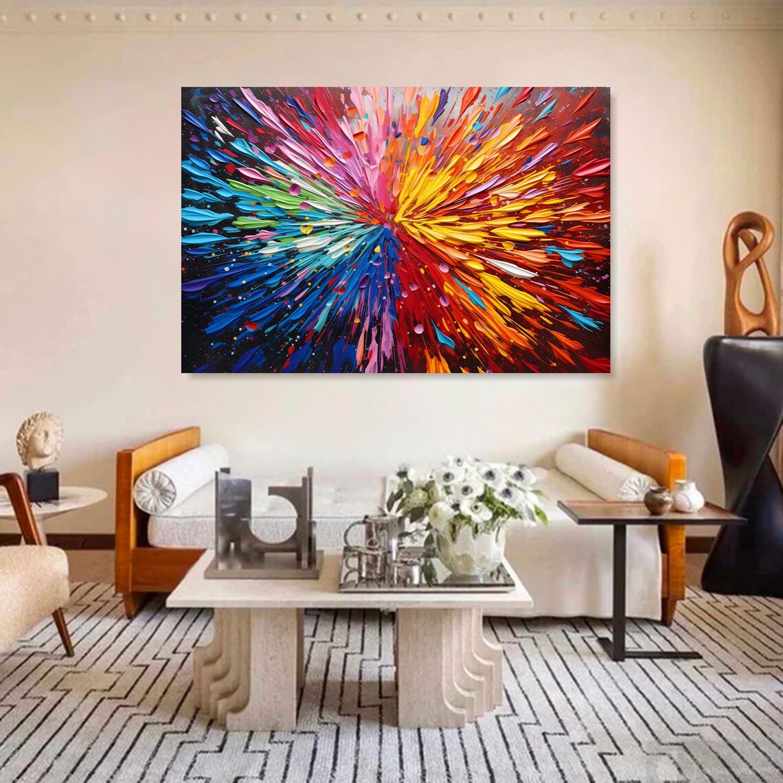 Colorful Abstract Modern Wall Art Print, Boho Style - Image 4