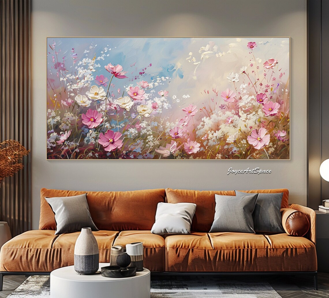 Abstract Floral Oil Painting, Textured Wall Art Print - Image 4
