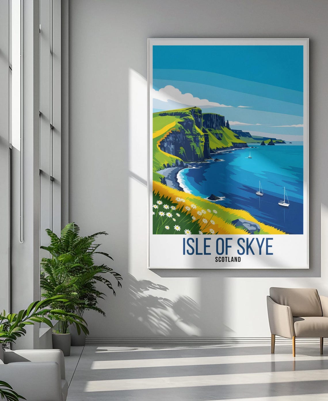 Isle Of Skye Scotland Travel Print Scottish Poster Isle Of Skye Wall Art Scotland Wall Art Isle Of Skye Poster Isle Of Skye Travel Art - Image 2