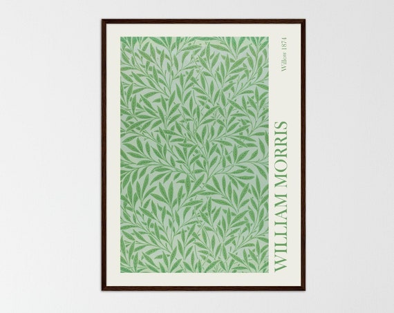 William Morris Exhibition Poster, Botanical Art Nouveau