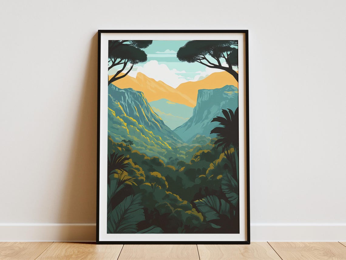 Masoala National Park Madagascar Jungle Valley Green Art Poster