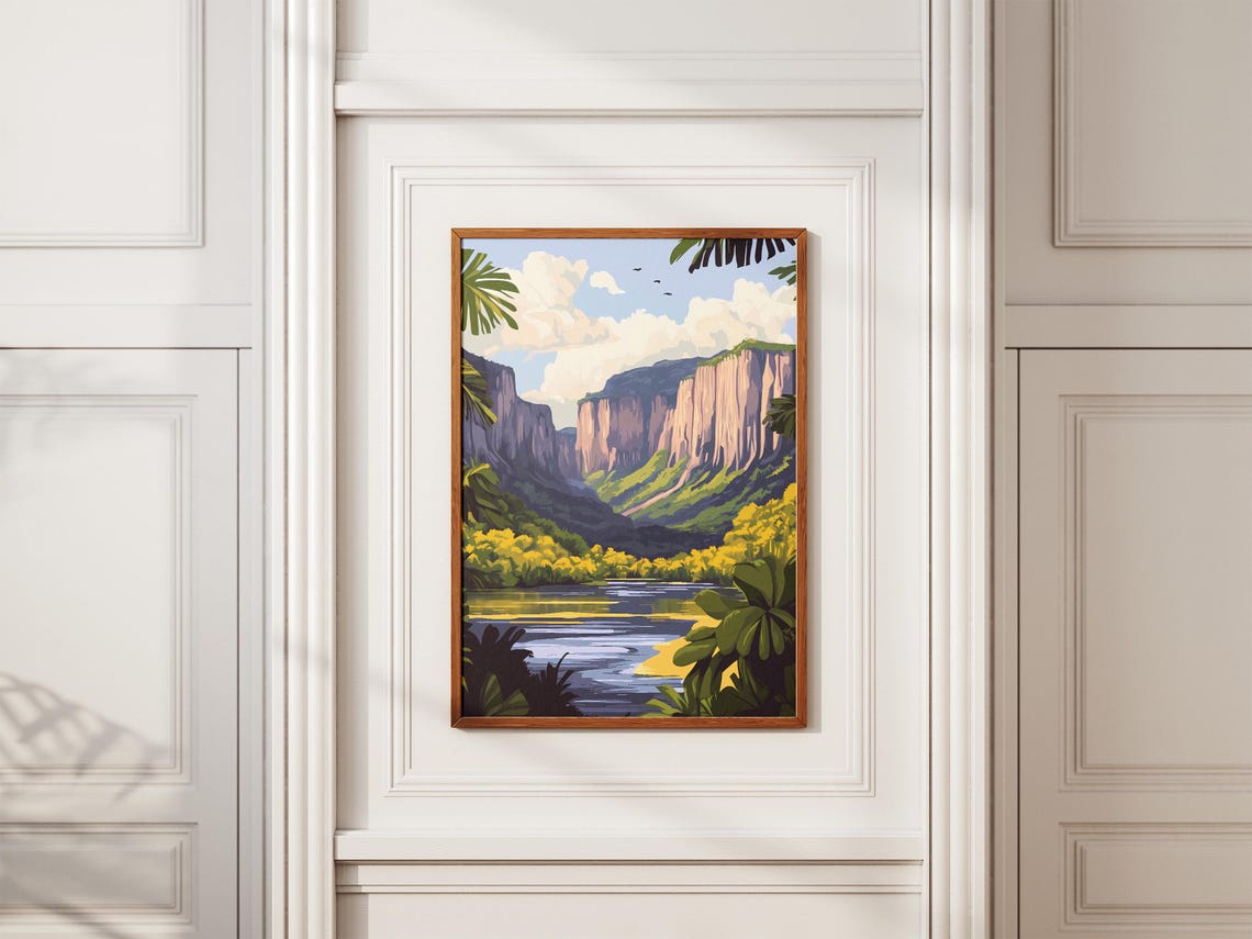 Venezuela Gran Sabana Tepui Mountains River Jungle Valley Poster - Image 2