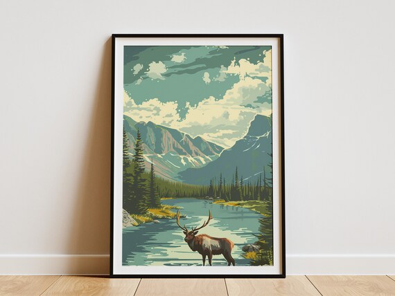 Gates Of The Arctic National Park Elk River Valley Vintage Travel Poster