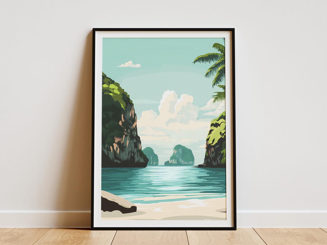 Raja Ampat Karst Islands Lagoon Cove Indonesia Travel Poster